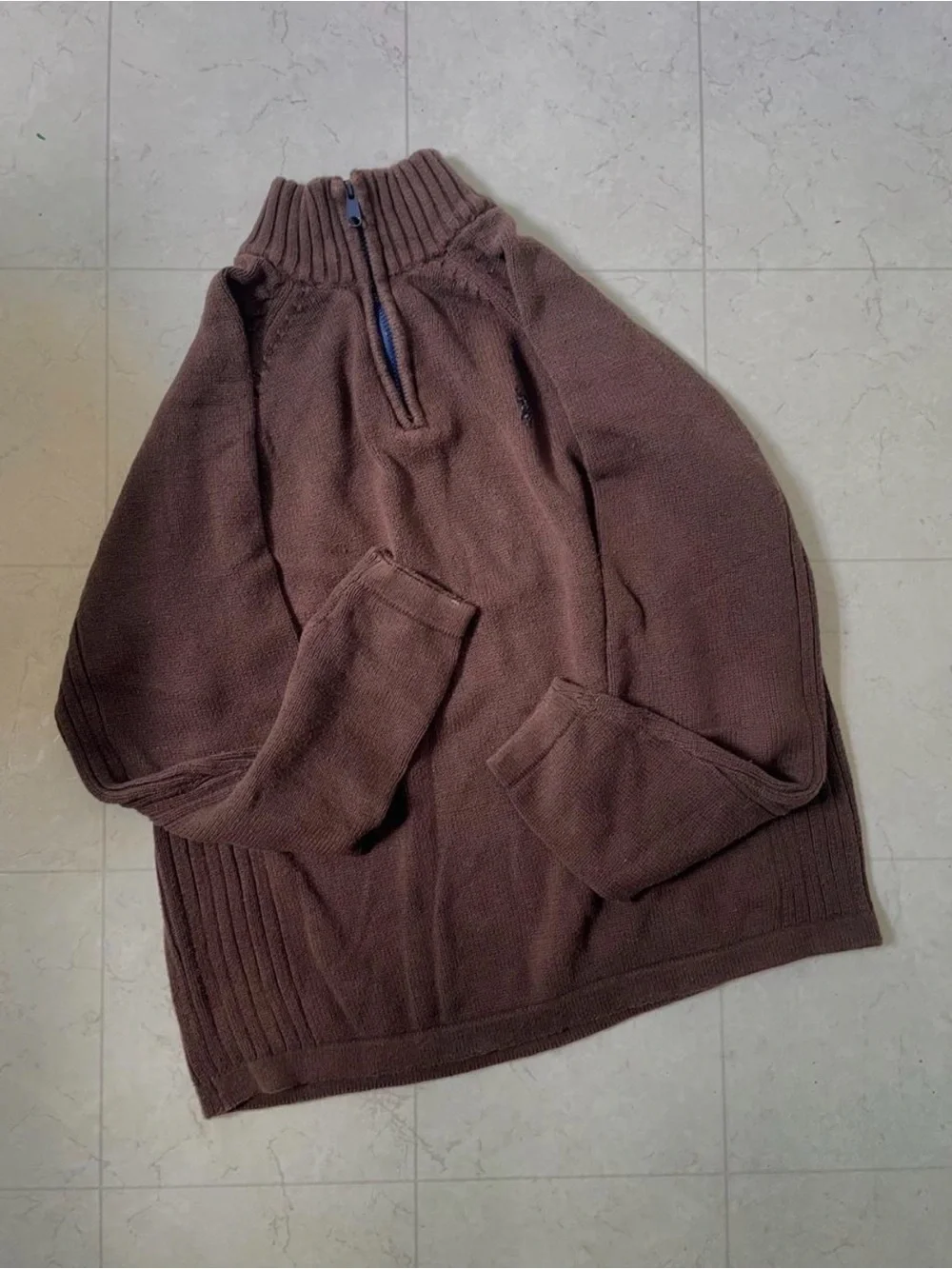 Vintage Polo Assn. Brown Quarter Zip